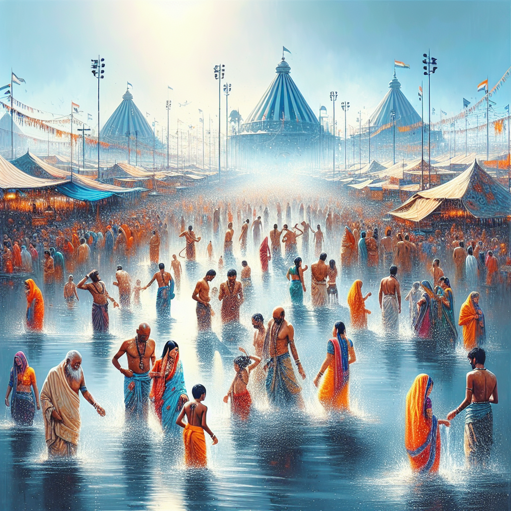 Mass Pilgrimage: Hindus Immerse in Holy Waters at India's Kumbh Mela Festival