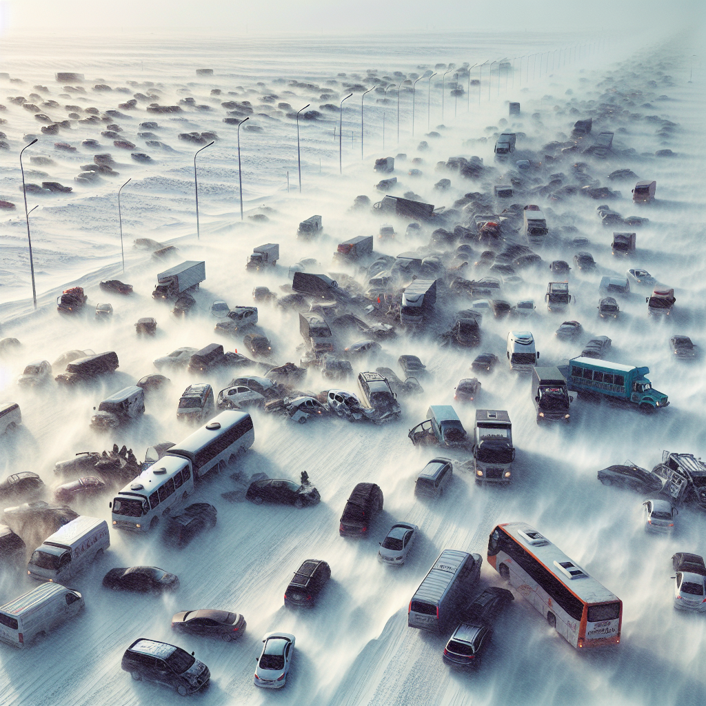 Massive 100-Vehicle Pile-Up in Kazakhstan Triggered by Snowstorm
