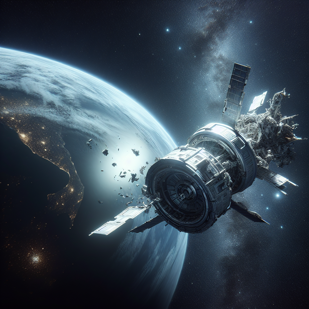 "Musk's Starship Debris: A Spectacle from Space"