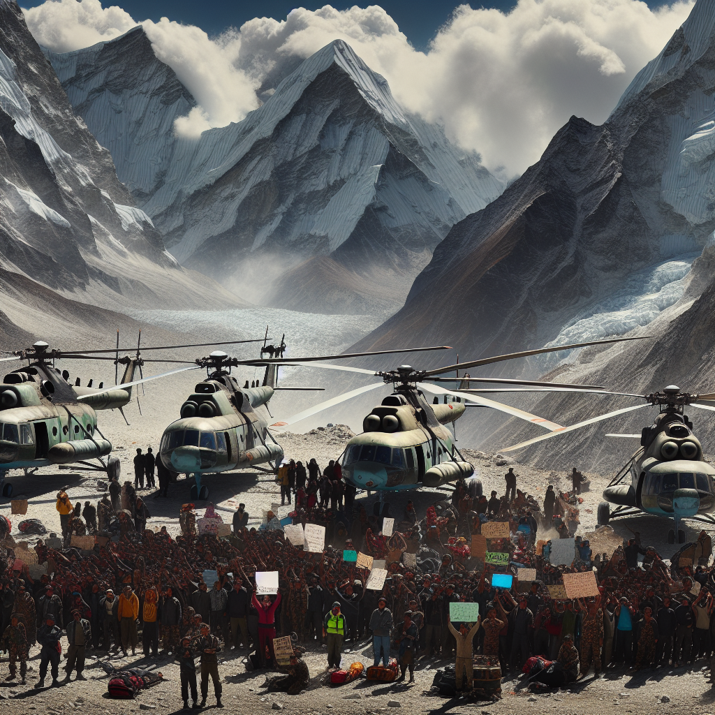 Nepal Suspends Helicopter Operations in Everest Area Following Protests