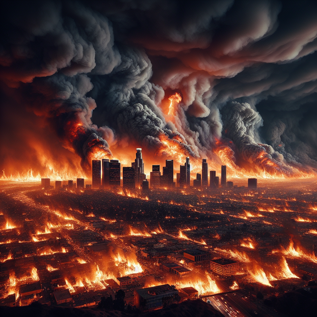 New Blaze in Los Angeles Destroys 10,000 Structures as Fires Spread