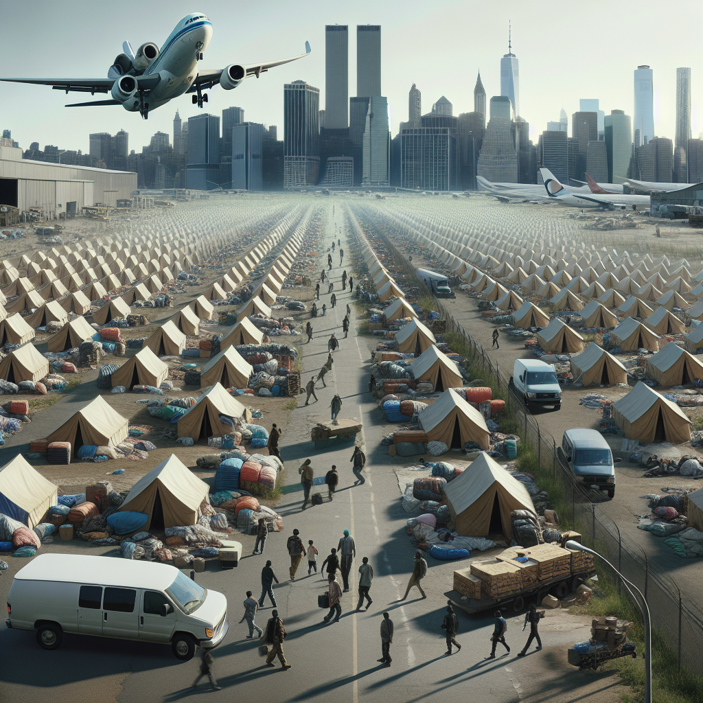 New York City Closes Large Migrant Tent Camp at Former Airfield
