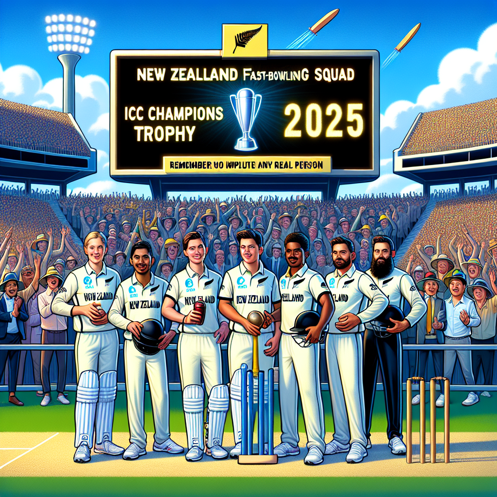 New Zealand Announces Fast-Bowling Squad for ICC Champions Trophy 2025