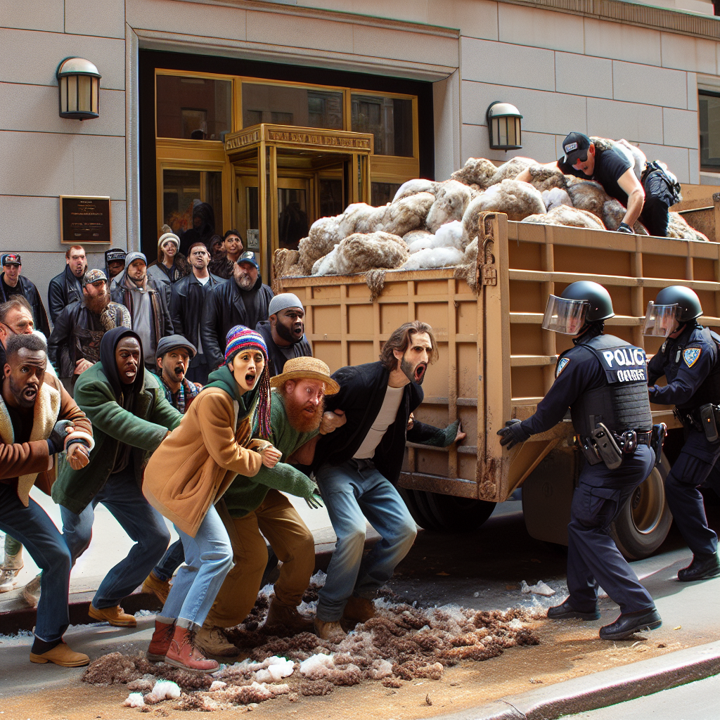 PETA activists arrested after trying to dump frozen manure outside rival group's office