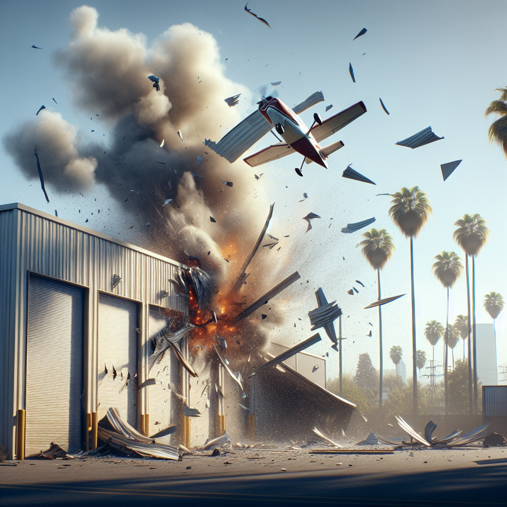 Small Aircraft Collides with California Warehouse (VIDEO)