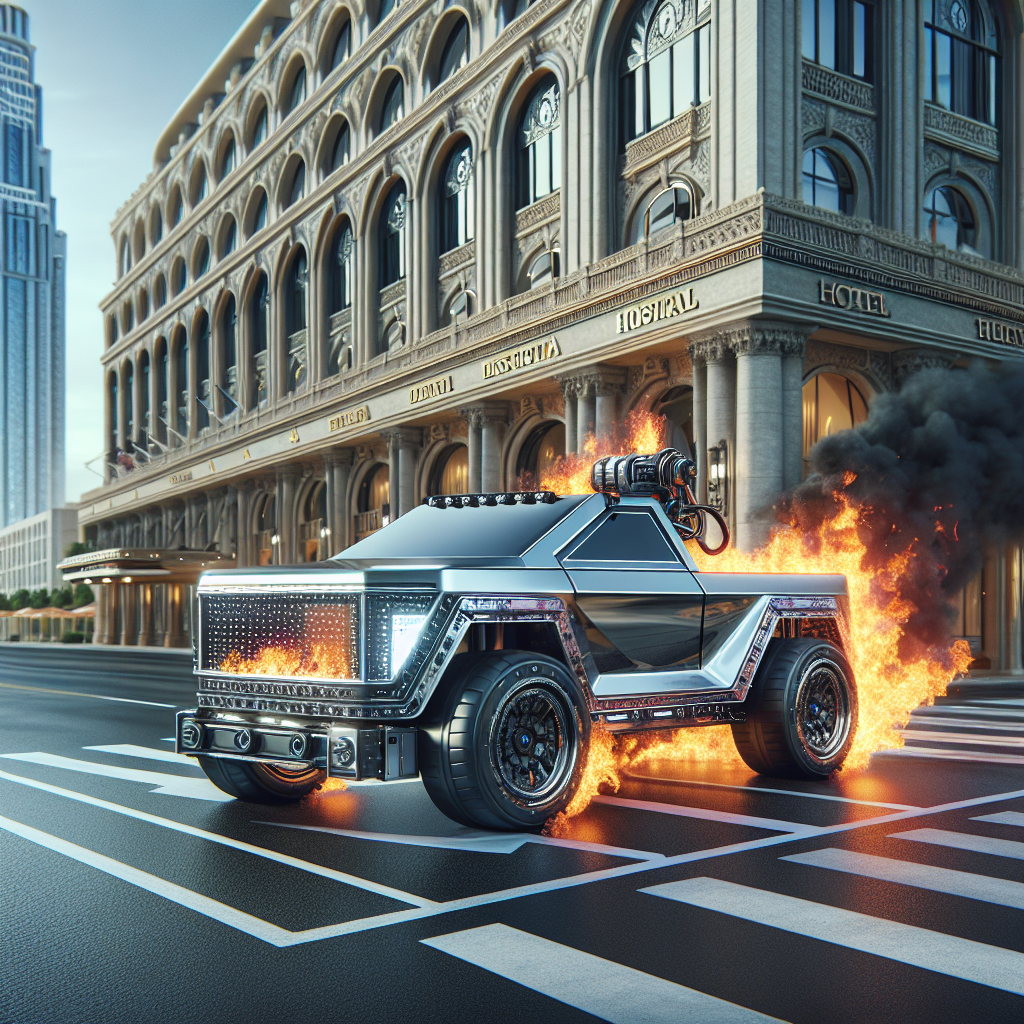 Tesla Cybertruck Ignites Near Trump Hotel (VIDEO)