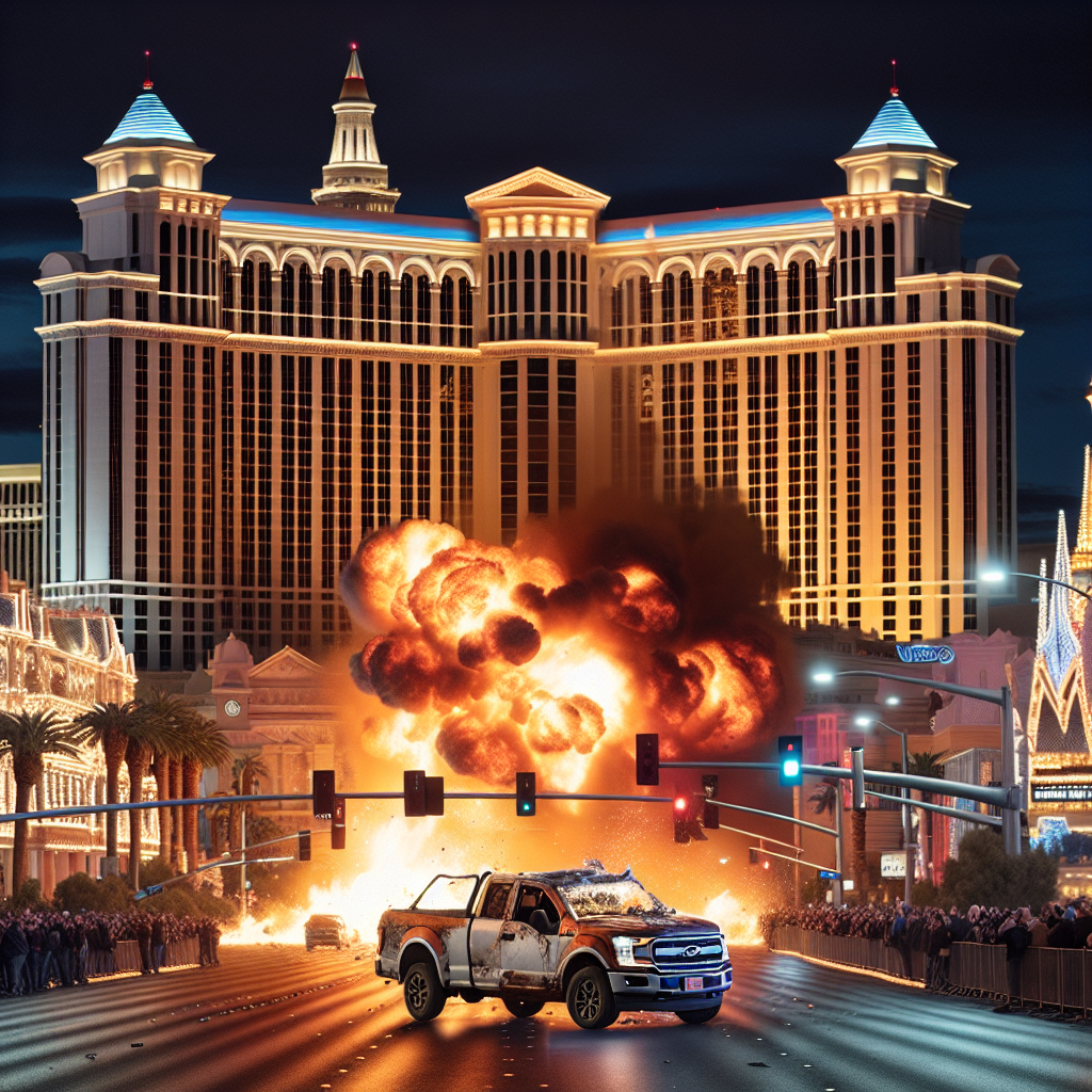 Tesla Truck Explosion Caught on Video Near Trump Hotel in Las Vegas