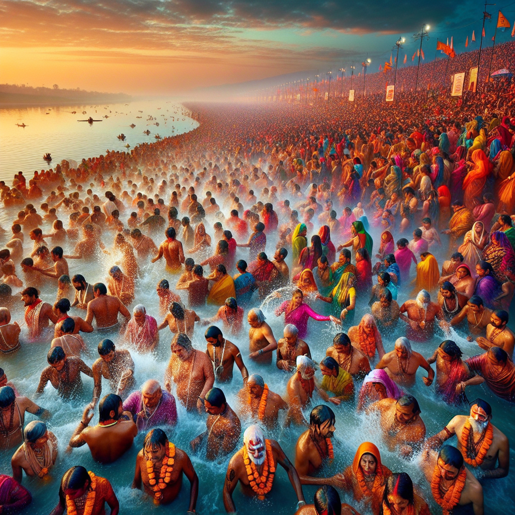 Thousands of Hindus Participate in Sacred River Rituals at India's Maha Kumbh Mela Festival