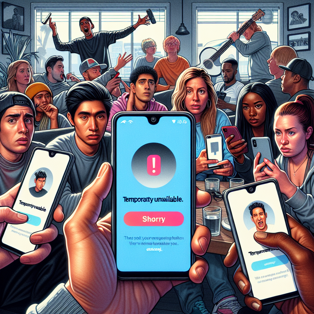 TikTok Users in the US Encounter 'Temporarily Unavailable' Message