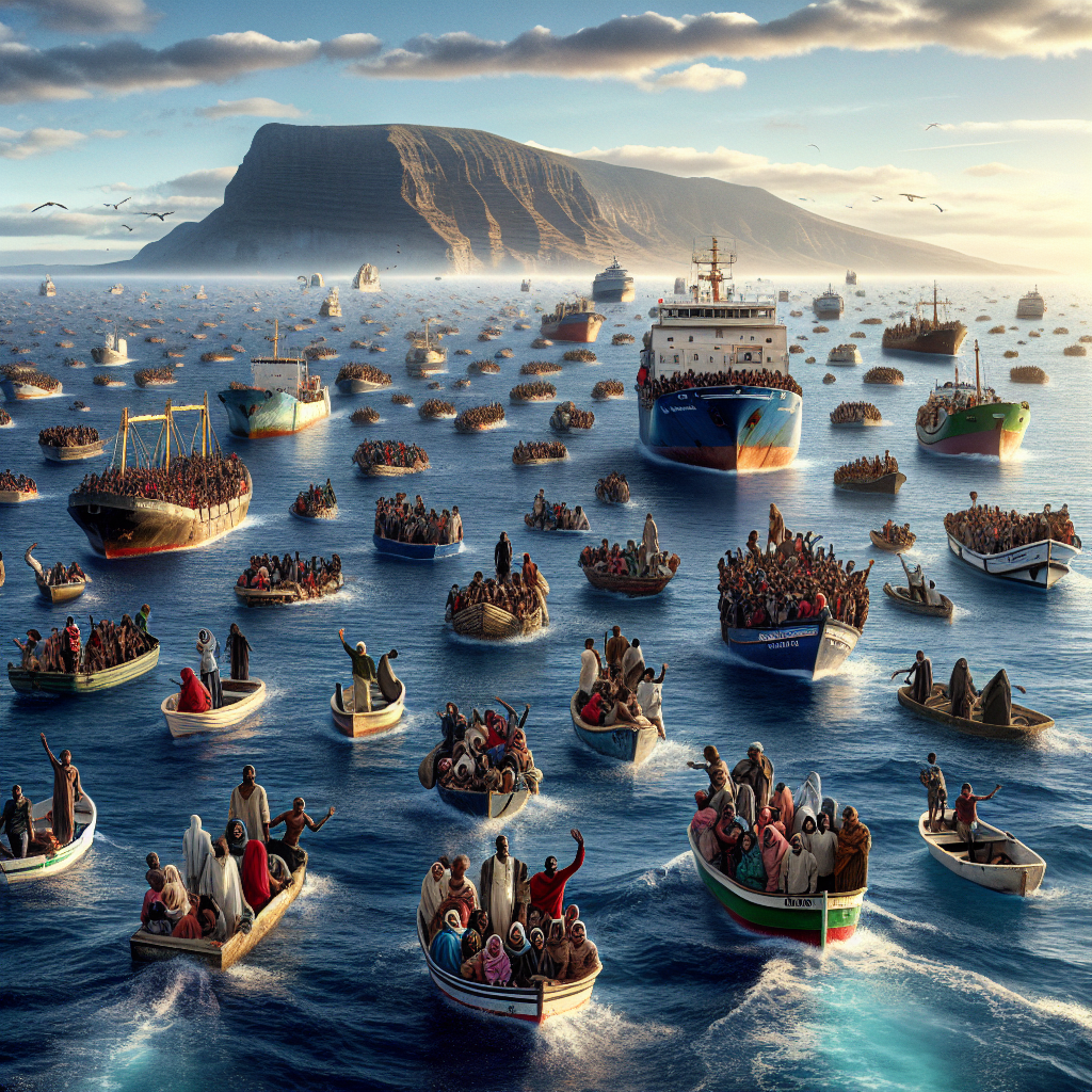 Unprecedented Surge of Migrants and Refugees Arrive by Sea to Canary Islands in 2024