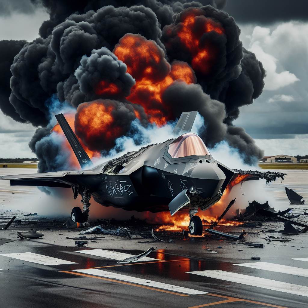 US F-35 Crashes and Erupts in Flames on Runway (VIDEO)