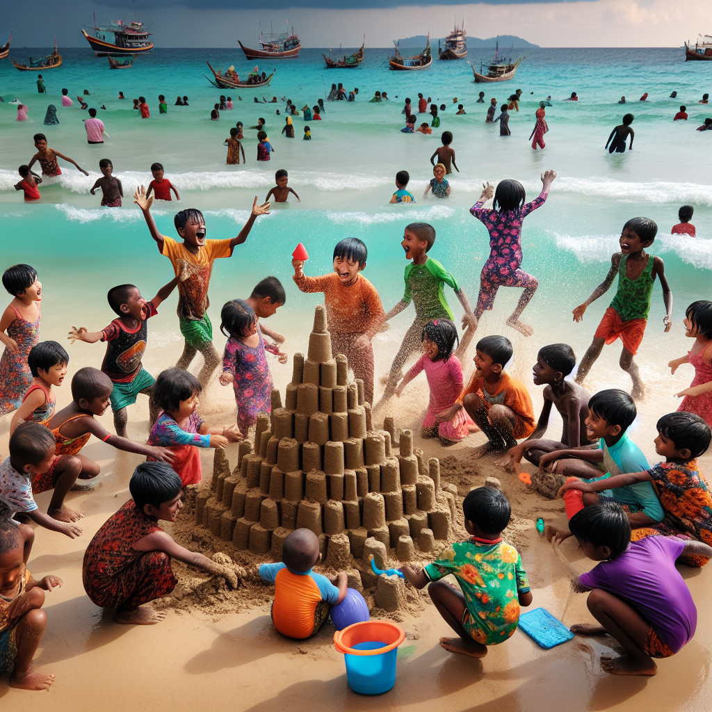 A Beach Outing for Displaced Rohingya Children in Malaysia