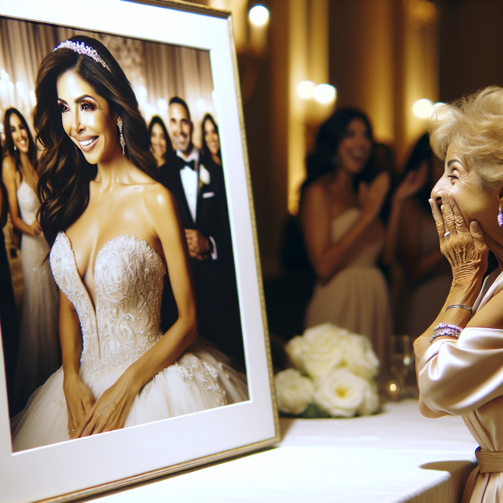 Bride's Heartwarming Reaction to Her Wedding Portrait Captured on Video