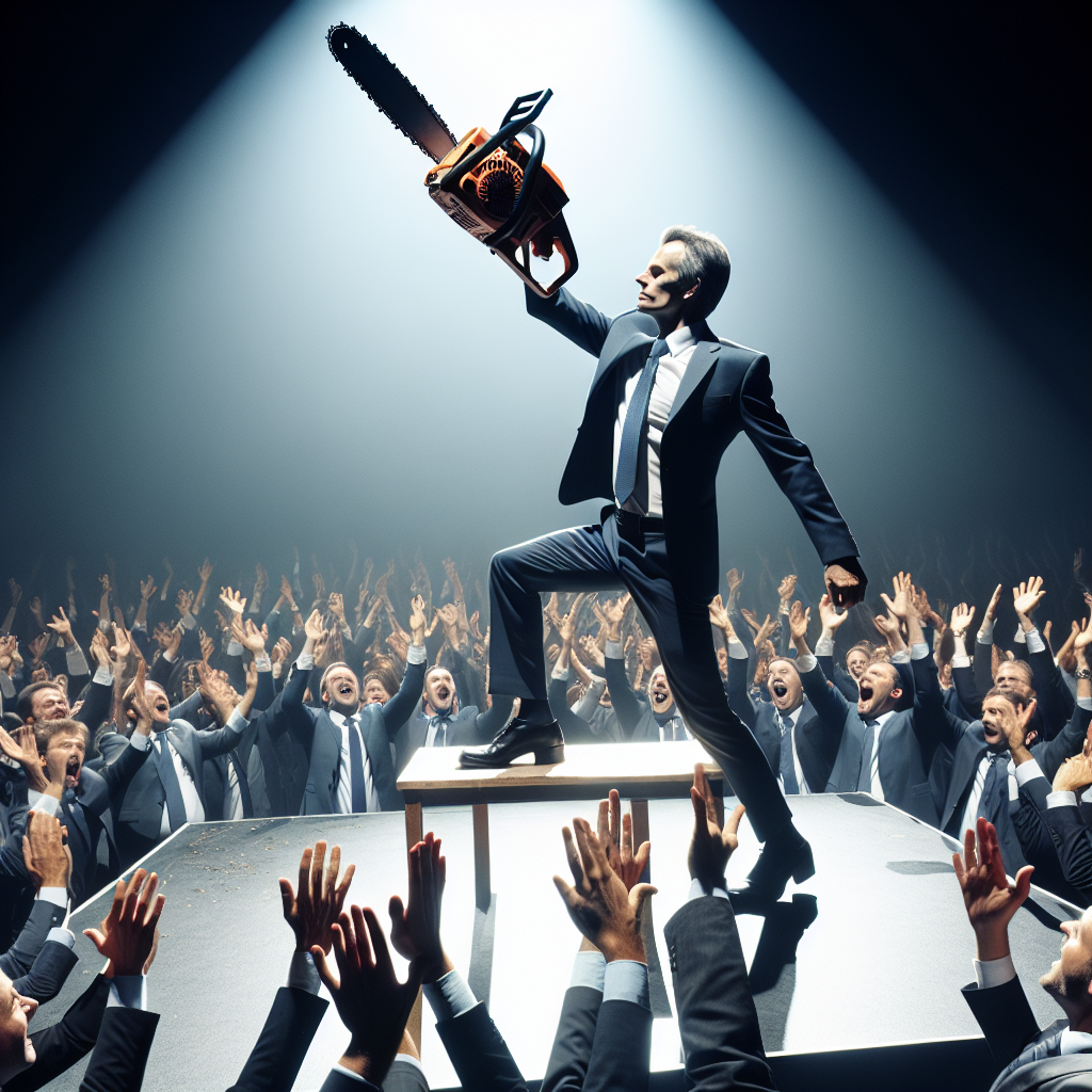 Elon Musk Celebrates Trump's Cost-Cutting with Chainsaw Stunt on Stage