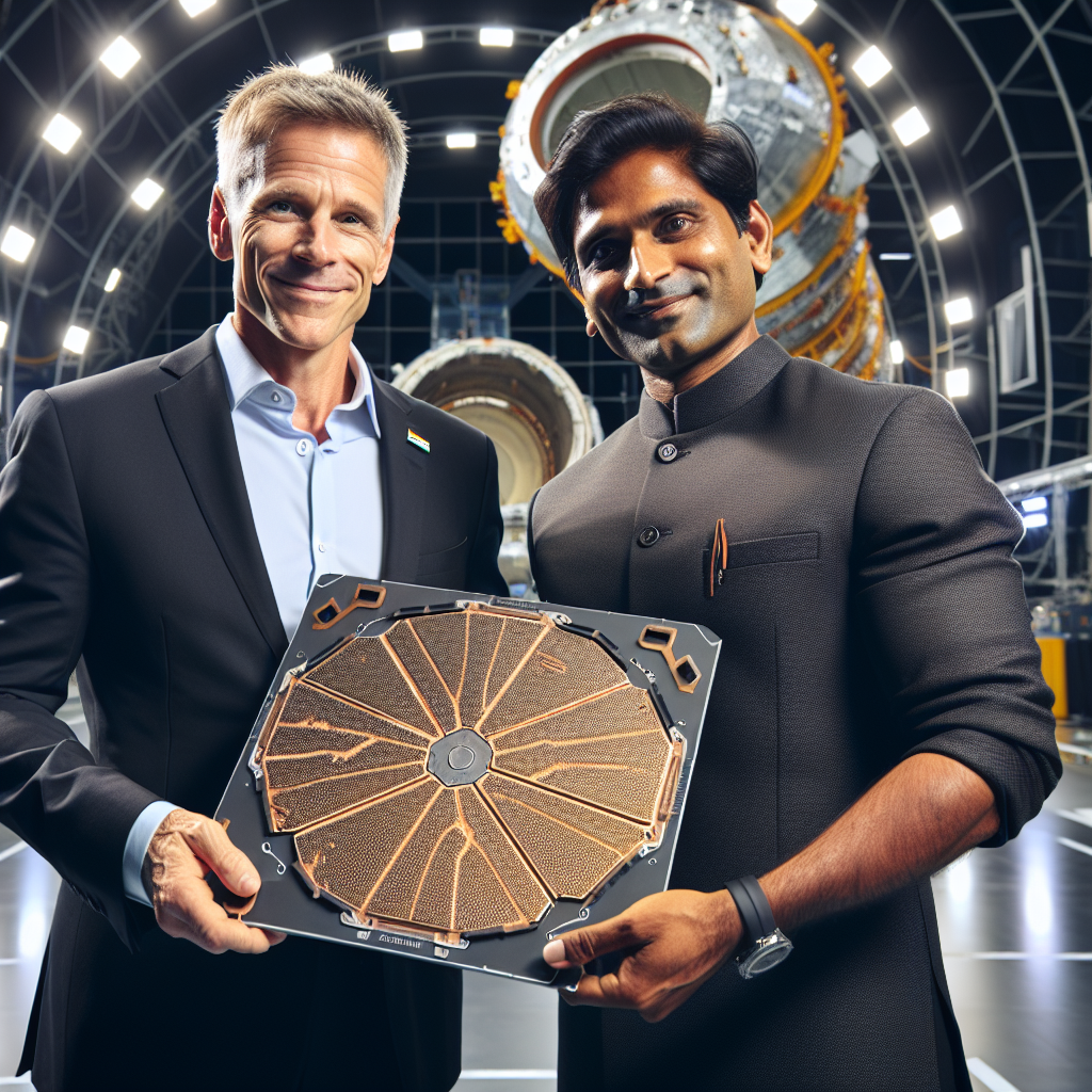 Elon Musk Presents PM Modi with SpaceX Starship Heatshield Tile from Test Flight