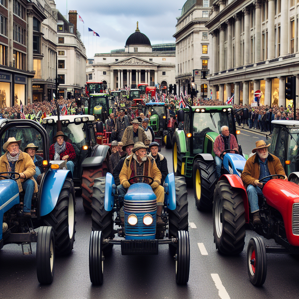 Farmers Stage Major Protest in Central London with Tractors (VIDEO)