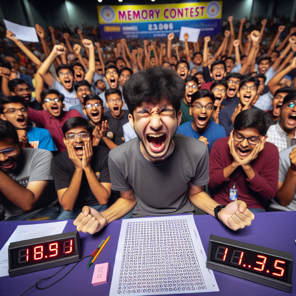 Indian Student Triumphs in Memory Contest by Recalling 80 Digits in 13.5 Seconds