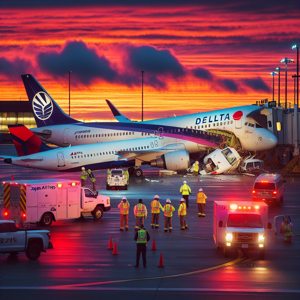 Japan Airlines Plane Clips Parked Delta Aircraft at Seattle Airport