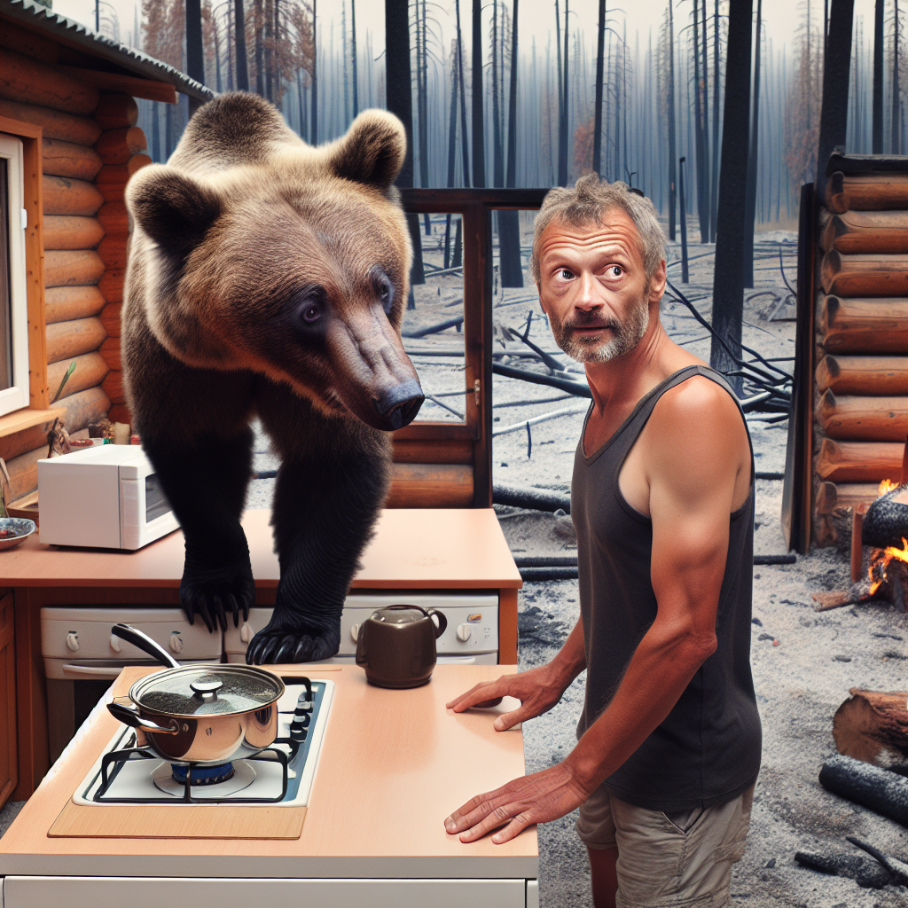 Man Escapes LA Wildfires, Comes Back to Discover Bear in His Home