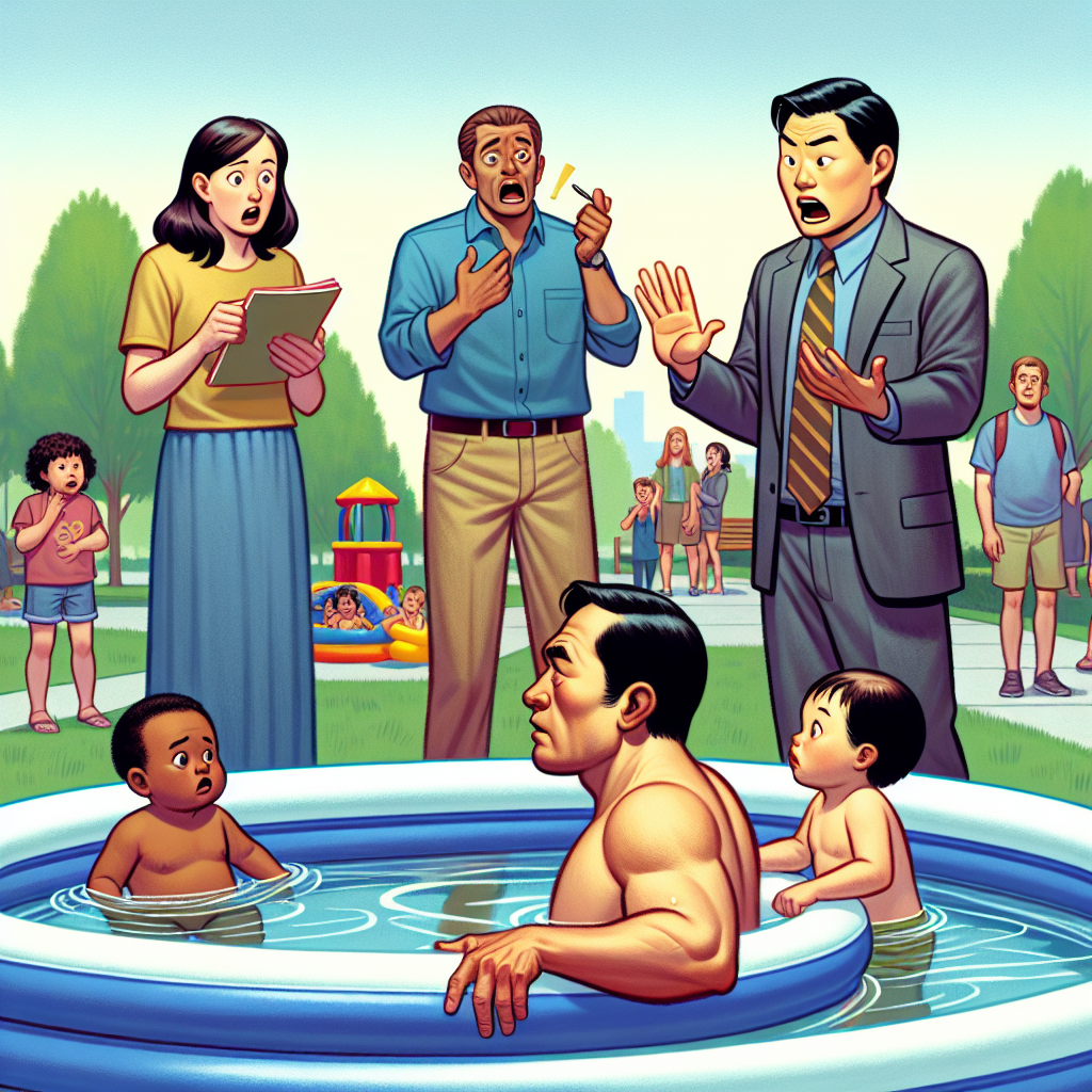 Man Uses Children's Pool for Bathing, Shocking Parents