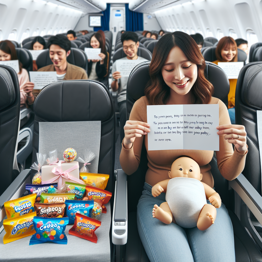 New Mom's In-Flight Goodie Bags and Notes Delight Fellow Passengers
