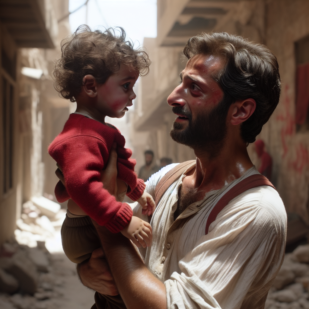 Palestinian Father and Lost Baby Reunite After Year-Long Separation Due to War