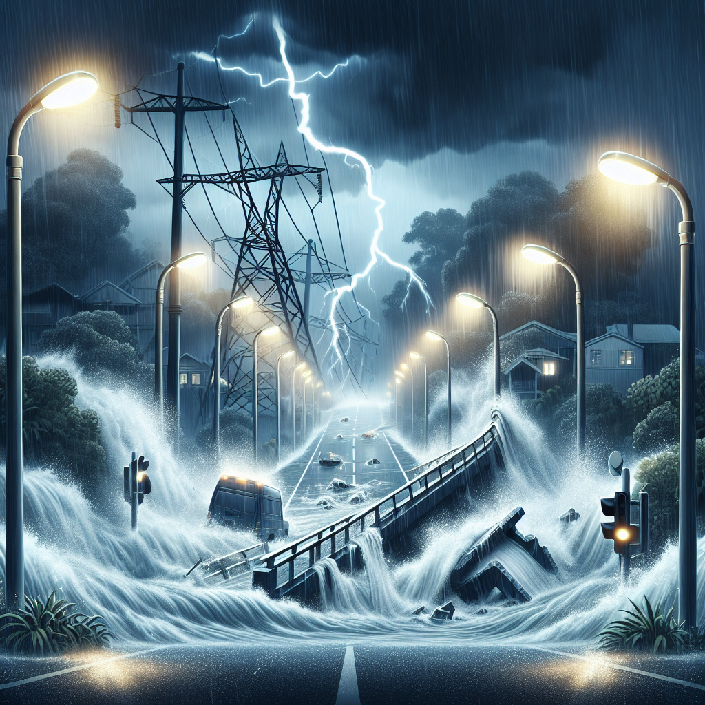 Rising Floodwaters in Australia Cause Power Outages and Bridge Collapse