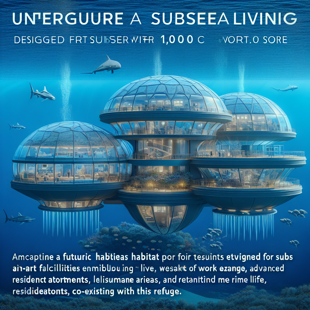 Rs 1,000 Crore Underwater Habitat to Enable Subsea Living by 2027