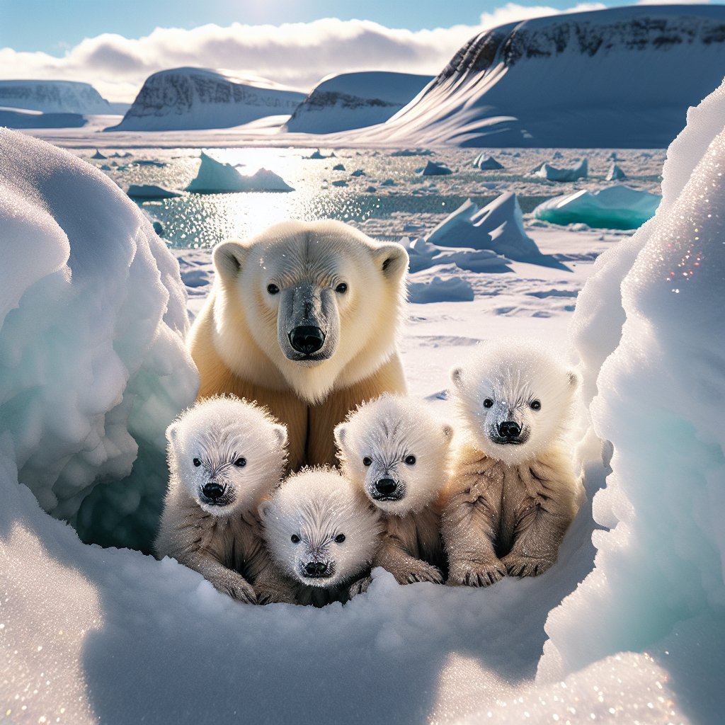 Scientists Capture Rare Footage of Baby Polar Bears Emerging from Den