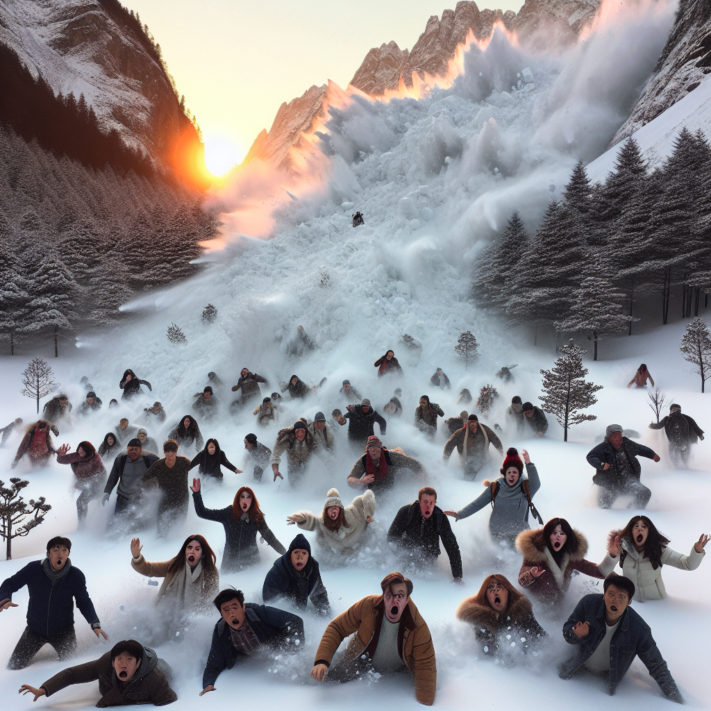 Tourists Caught in Massive Avalanche in China