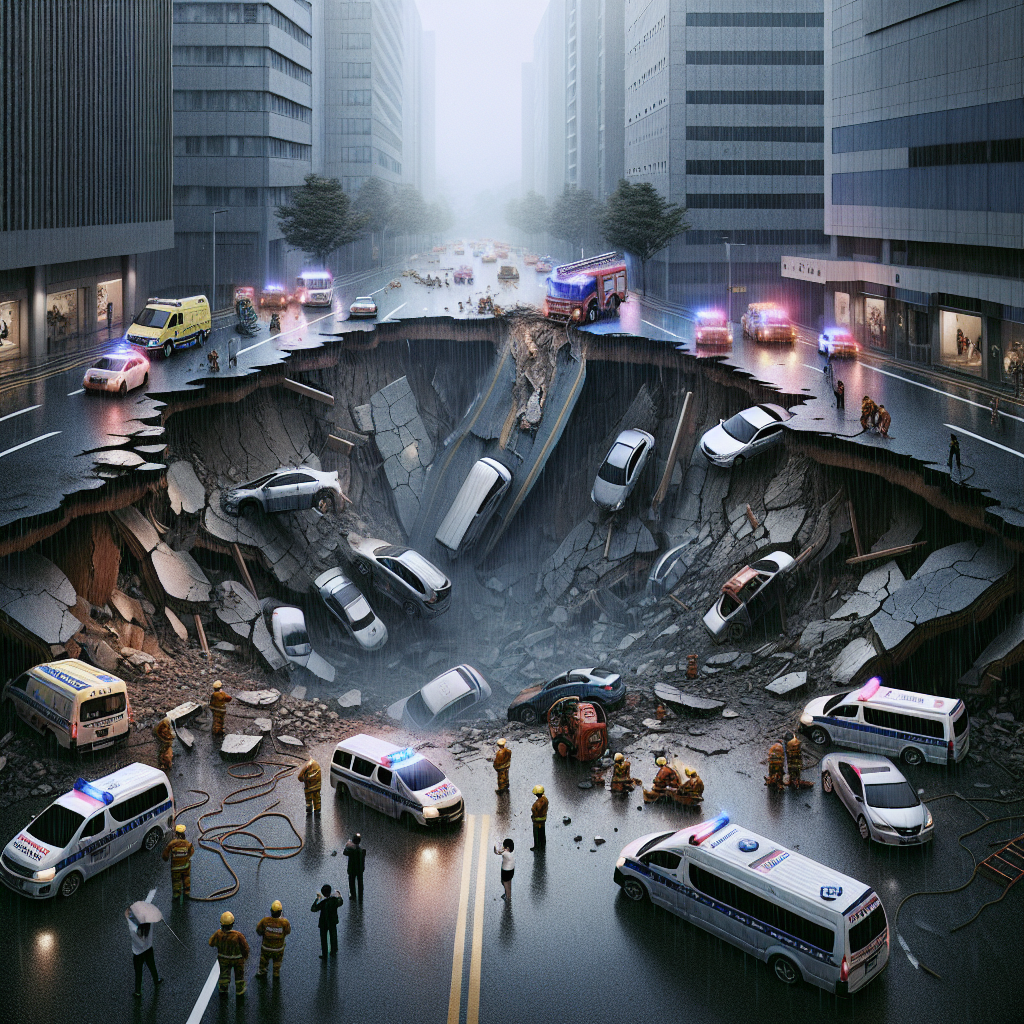Tragic Road Collapse in South Korea Claims Four Lives