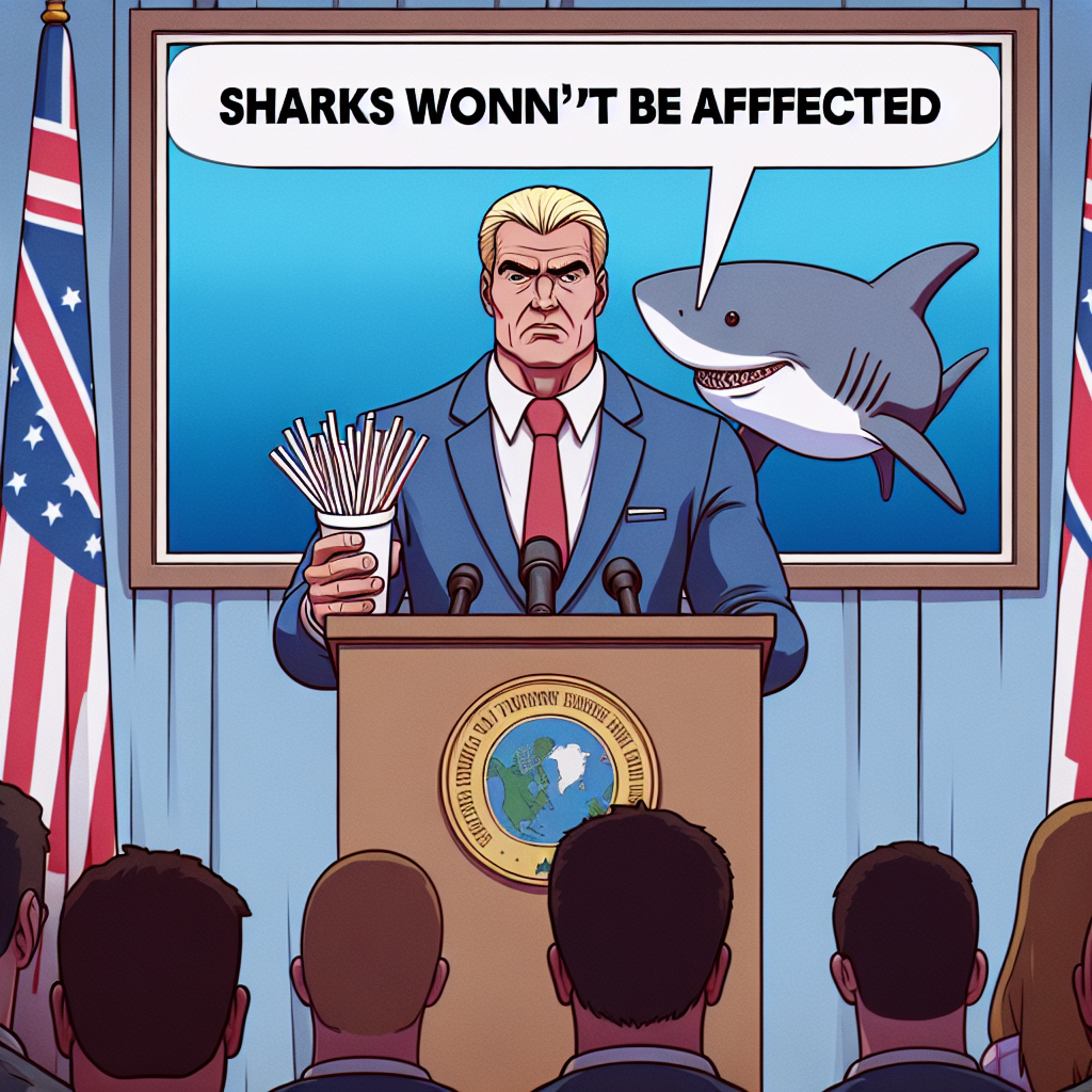 Trump Reinstates Plastic Straws in the US: "Sharks Won't Be Affected"