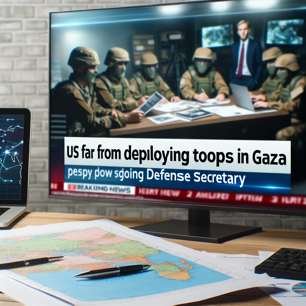 US Far from Deploying Troops in Gaza, Says Defense Secretary