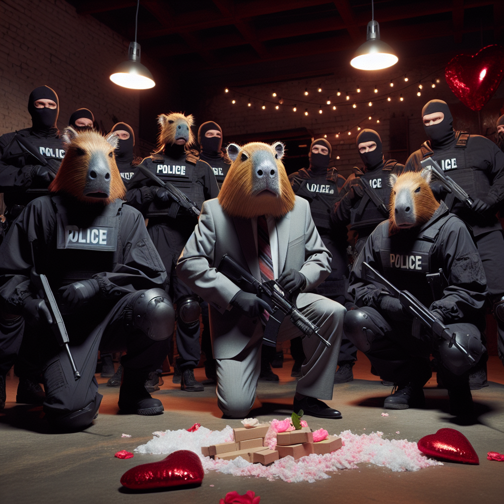 Valentine's Day Drug Bust: Undercover Cop Disguised as Capybara Leads Raid