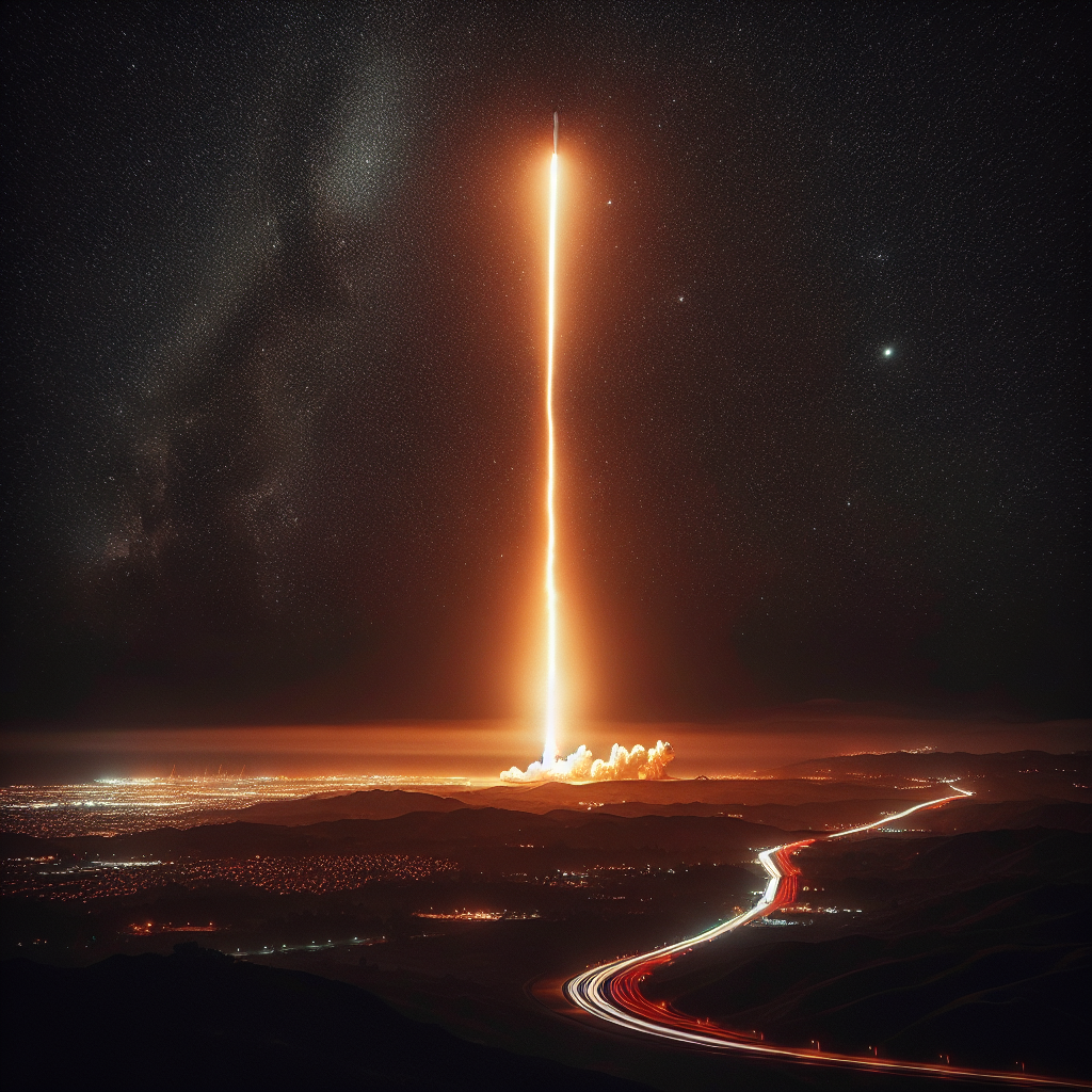 Video: SpaceX Rocket Lights Up California's Night Sky
