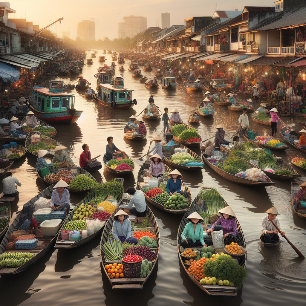 "Vietnam's Floating Markets Struggle Amid Economic Boom"