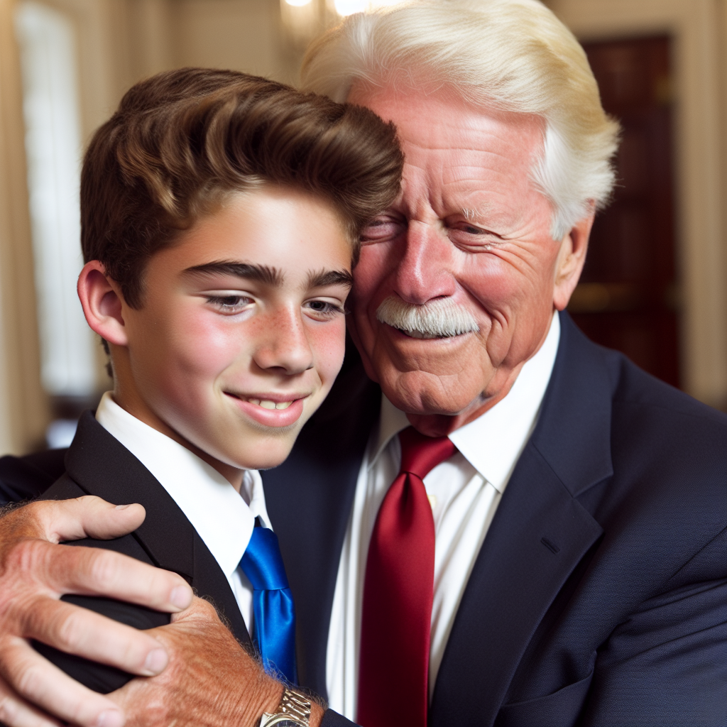 13-Year-Old Secret Service Agent Gives Donald Trump a Heartfelt Hug