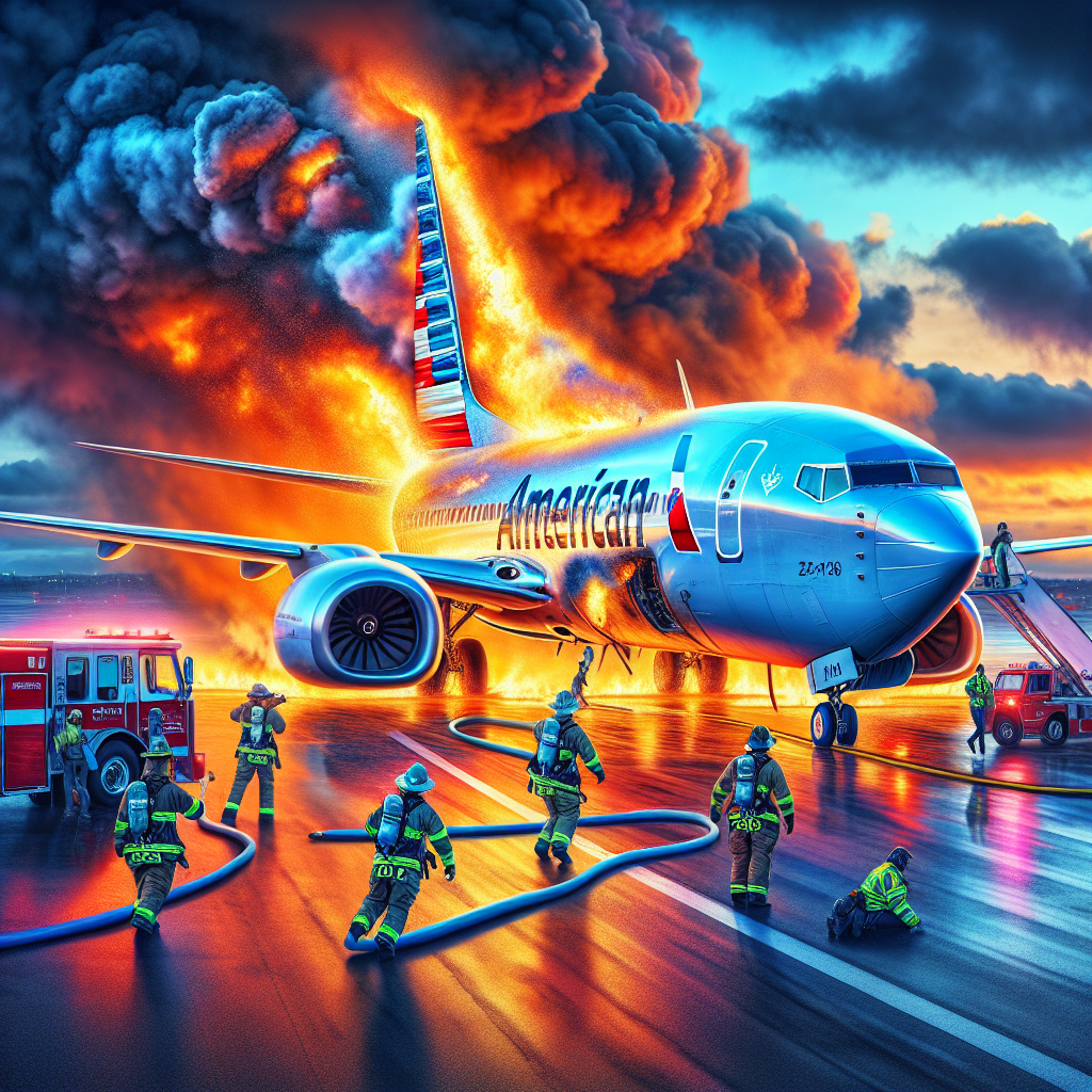 American Airlines Boeing 737 Catches Fire (VIDEOS)