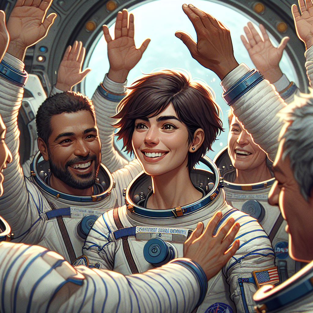 "Astronauts Celebrate Successful Splashdown with Sunita Williams"