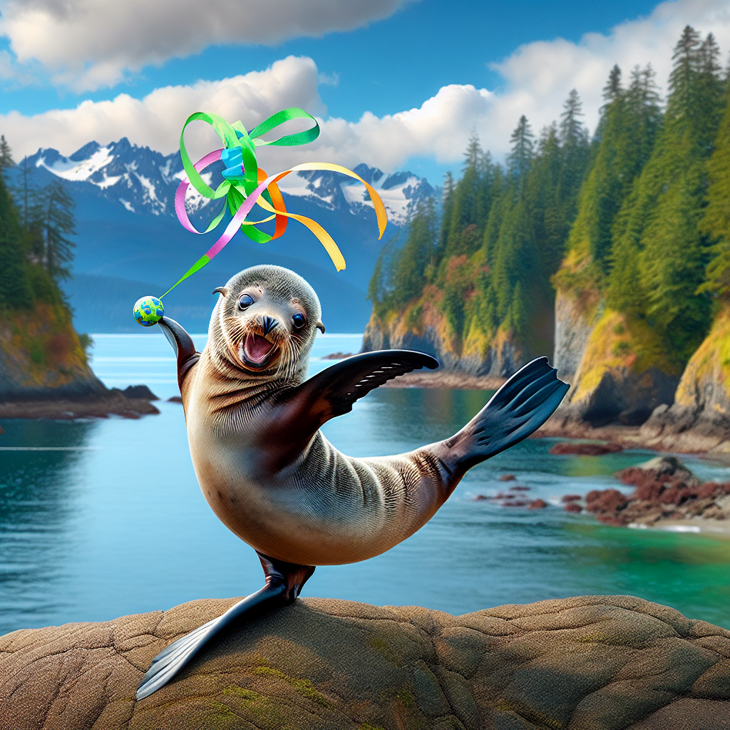 Baby Sea Lion Dazzles with Rhythmic Gymnastics in Washington State