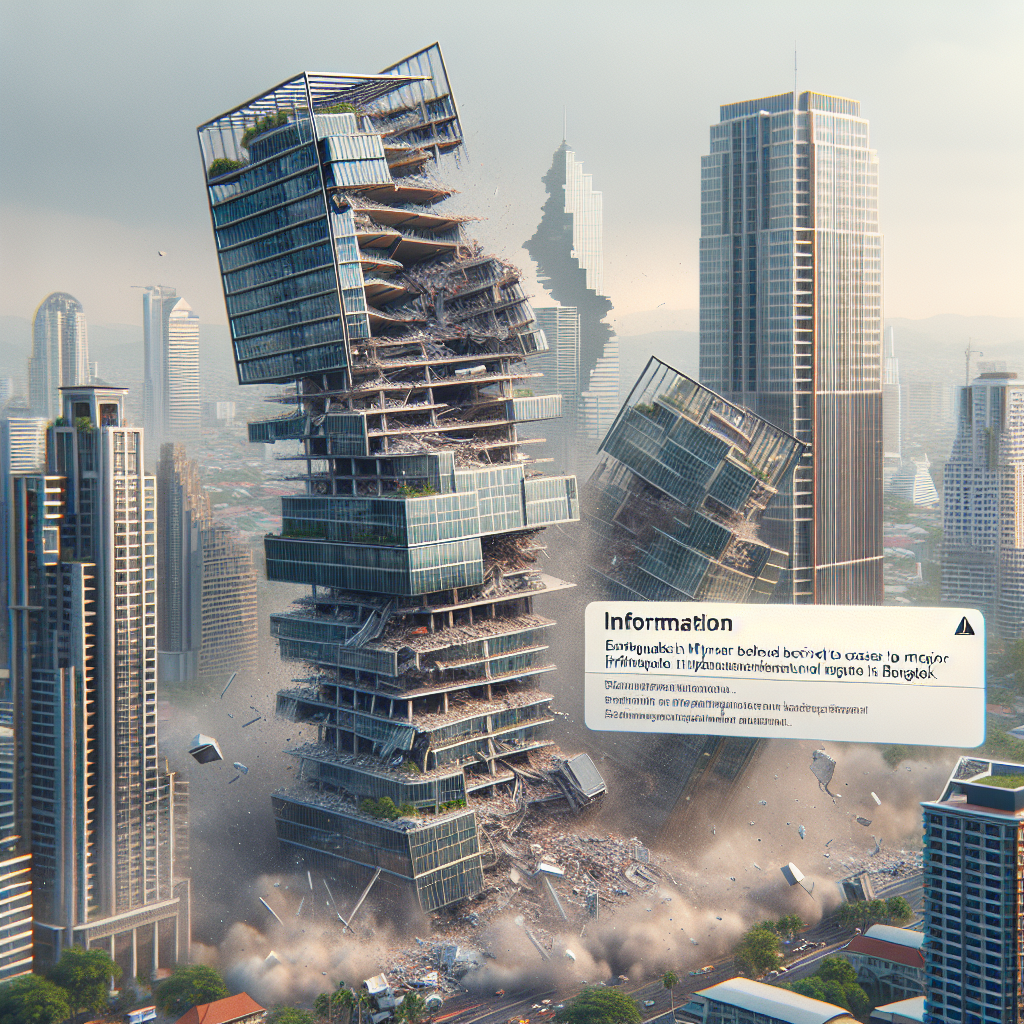 Bangkok High-Rise Topples Following Earthquakes in Myanmar