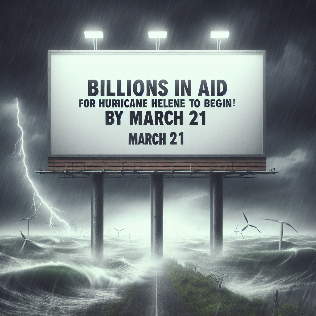 Billions in Aid for Hurricane Helene to Begin by March 21