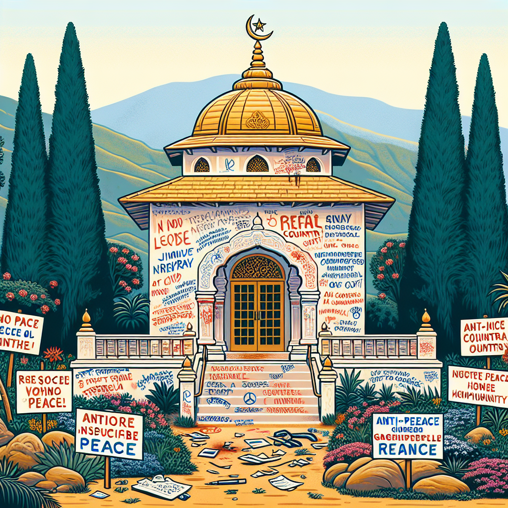 California Hindu Temple Vandalized with Anti-India Graffiti Urges Peace