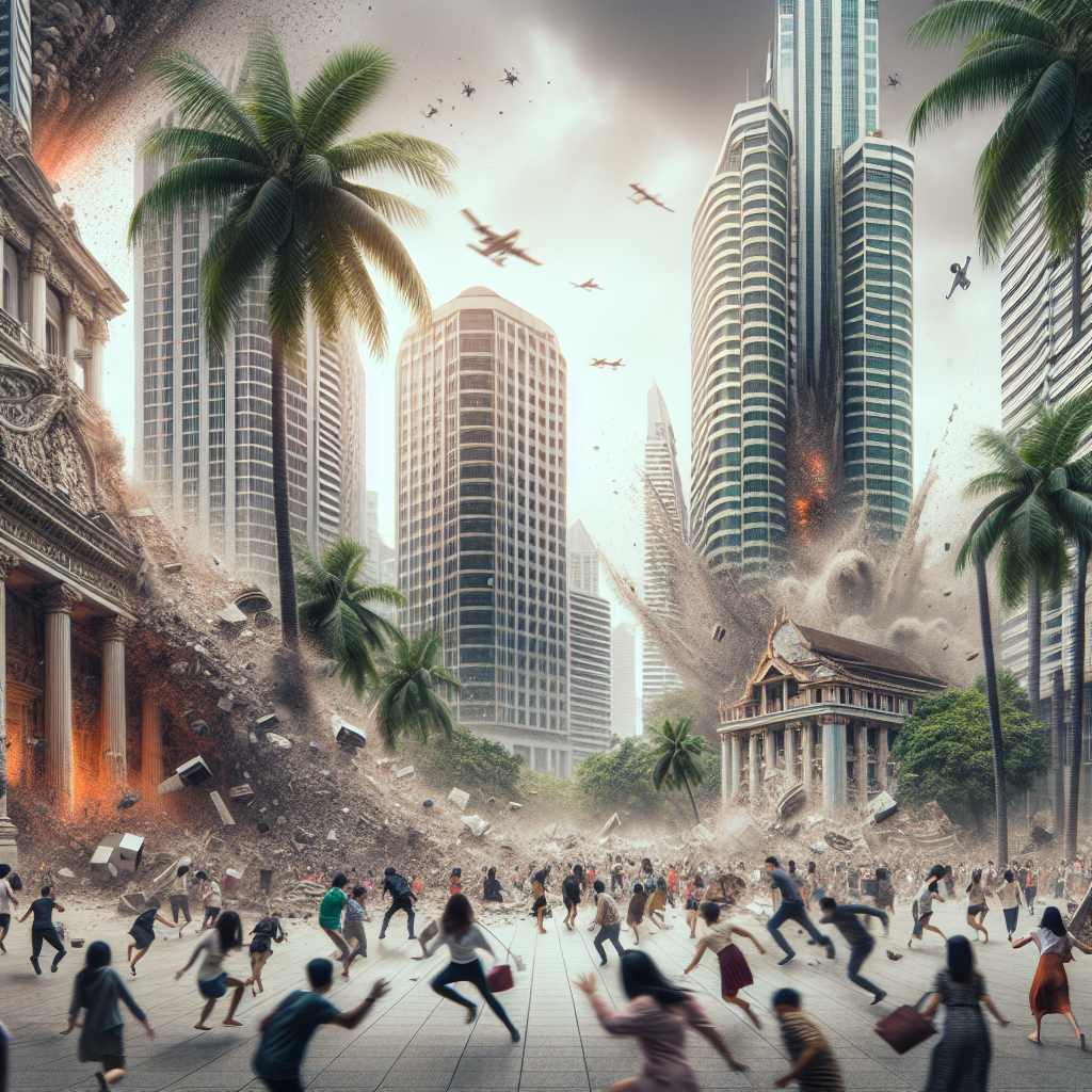 "Chaos Erupts: Tourists in Panic During Bangkok Quake"