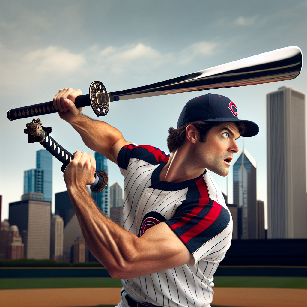 Chicago Cubs Player Trades Bat for Samurai Sword in Unique Twist