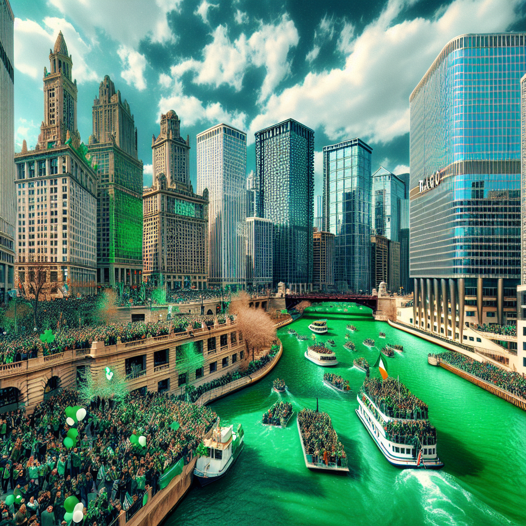 Chicago Kicks Off St. Patrick's Day with Vibrant Green River Transformation
