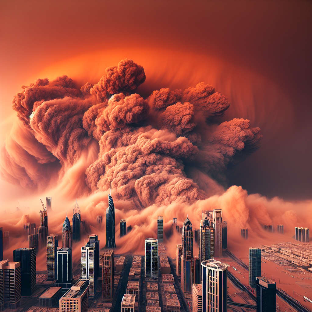 Crimson Chaos: Haboob Dust Storm Engulfs Dallas in Turmoil