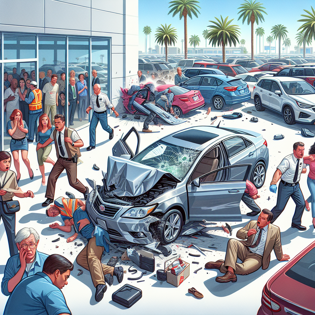 Eight Injured as Driver Crashes into California Car Dealership