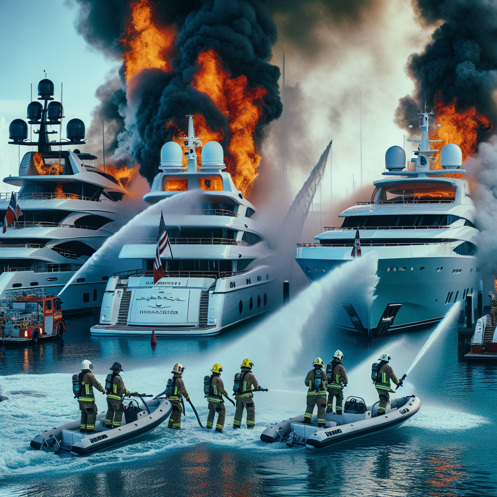 Firefighters Combat Blaze on Luxury Yachts in Miami