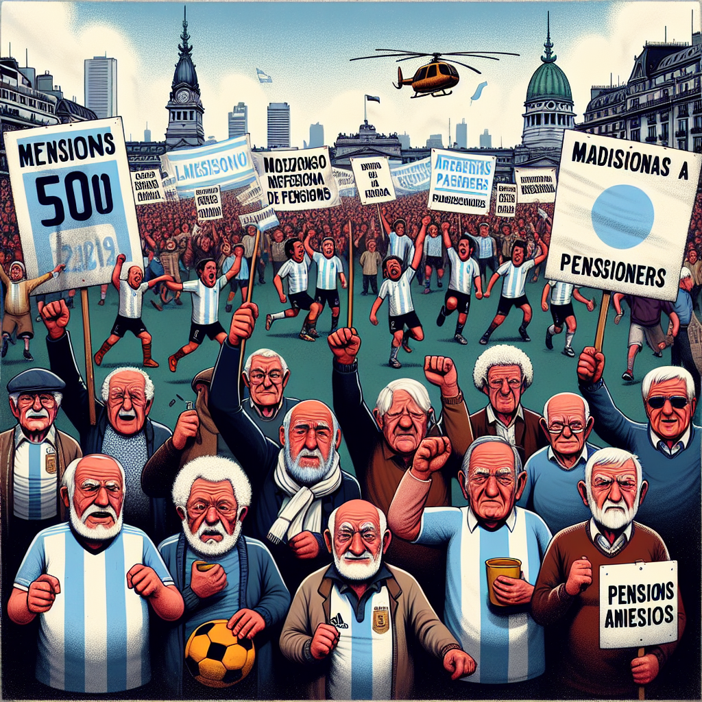 Football Fans and Argentine Retirees Rally Against Pension Changes